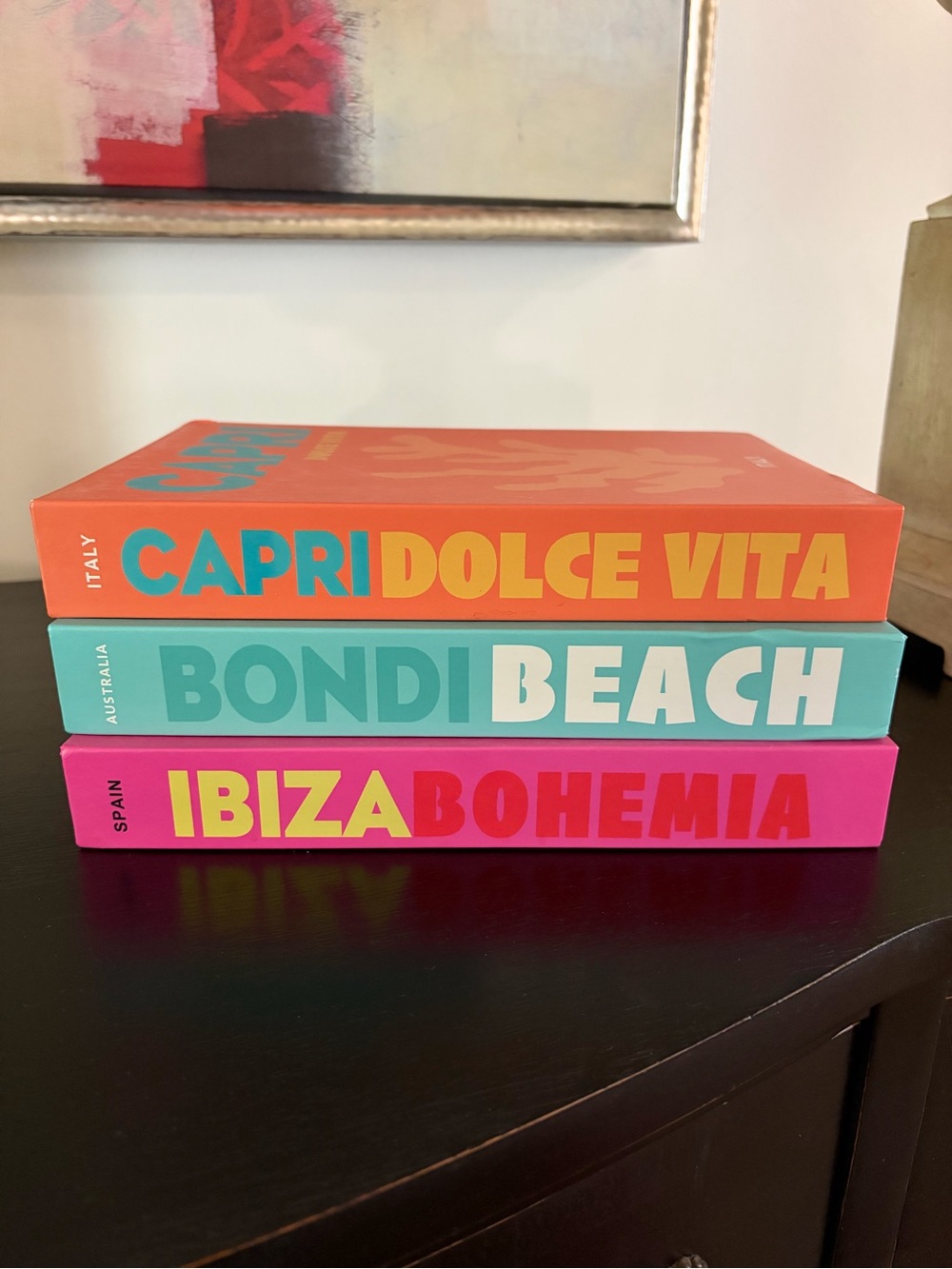 Capri Dolce Vita, Bondi Beach & Ibiza Bohemia Decorative Book Set - Multicolor